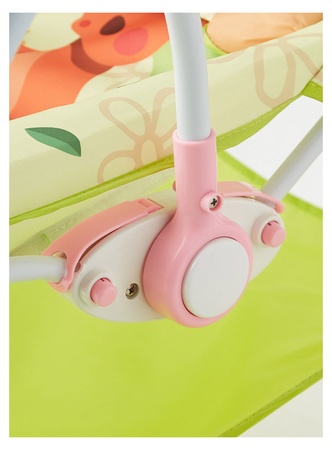Jiabaile 801AR Multi-Function Electric Auto Swing Baby Cradle with Remote Control and Music Timer - Pink - Image 2