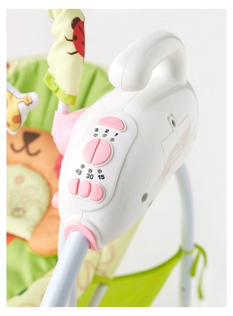 Jiabaile 801AR Multi-Function Electric Auto Swing Baby Cradle with Remote Control and Music Timer - Pink - Image 3