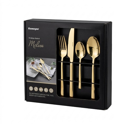 Esmeyer Melina Gold Cutlery Set 16-Piece Premium Stainless Steel Flatware Set (Service for 4)