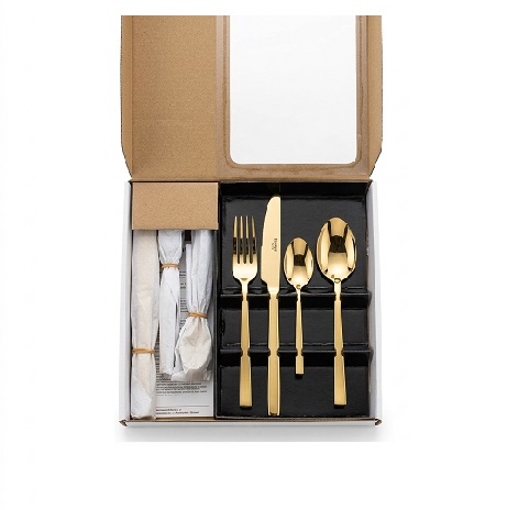 Esmeyer Melina Gold Cutlery Set 16-Piece Premium Stainless Steel Flatware Set (Service for 4) - Image 2