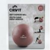 Crivit Soft Exercise Anti-Burst Stability Yoga Ball for Core Fitness Strength and Balance Workouts (25.5 in / 65 cm Size) - Dusty Dawn Pink