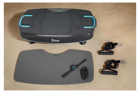 CRIVIT Sport Vibrationsboard Vibrationsplatte Fitness Trainer plus 2 Expander - Image 2