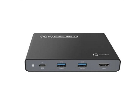 j5create 90W Built-in USB-C Travel Dock - Portable Charging Hub with 4K HDMI -New - Image 3