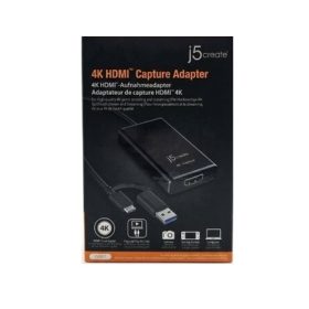 J5Create 4K Hdmi Capture Adapter, Usb-C Usb-A Female Host Connector -New