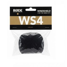 Rode WS4 High-Performance Foam Microphone Windshield and Pop Filter Custom Fit for Rode NT4 Acoustic Capsule (65.0 x 80.0 x 72.0 mm Size) - Black