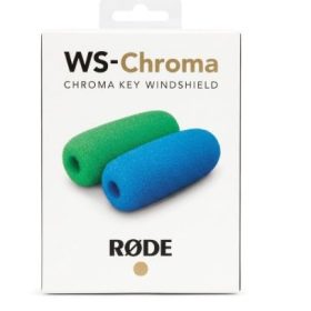 Rode WS-Chroma Foam Windshields for VideoMic NTG Chroma Keying Microphone Muff (Set of 2 Blue and Green - Pack Size 1) - Black/Multi