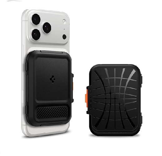 Spigen Lock Fit (MagFit) Magnetic Wallet Card Holder up to 6 Cards MagSafe Compatible with iPhone -New