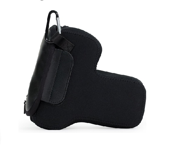 MegaGear MG1866 Ultra Light Neoprene Camera Case and Carabiner Compatible with Sony Alpha A6600 (18-135mm) - Black - Image 2