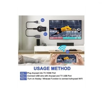 HDMI Wireless Display Adapter - WiFi 1080P Mobile Screen Mirroring Receiver Dongle to TV/Projector Receiver Support Windows Android Mac iOS -New - Image 3